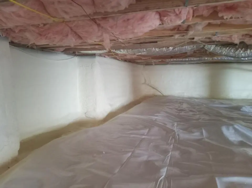 Crawl space encapsulation with closed-cell spray foam for Roof Maintenance in Lynn