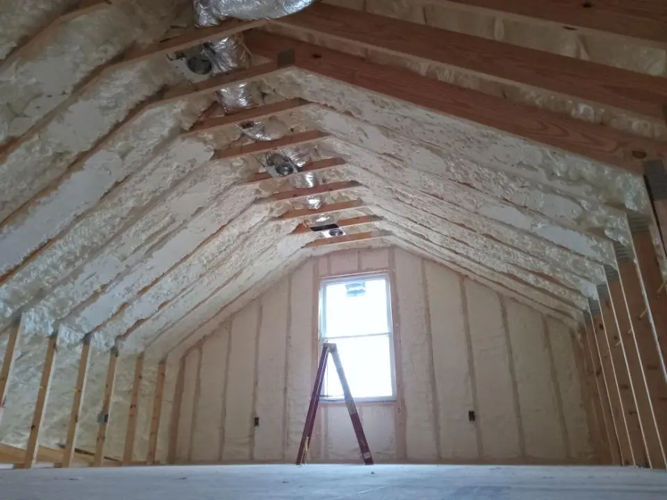 Spray foam roofing application for Crawl Space Insulation project in Lynn